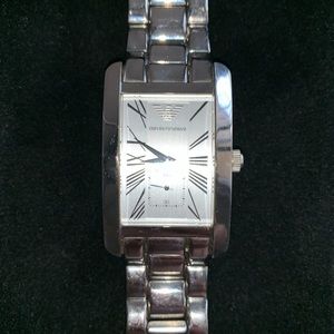 Men’s Emporio Armani stainless steel watch.